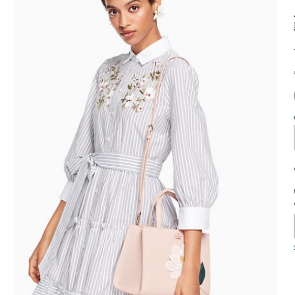 kate spade pink swamped magnolia sam satchel purse crossbody bag nwot - Picture 3 of 16